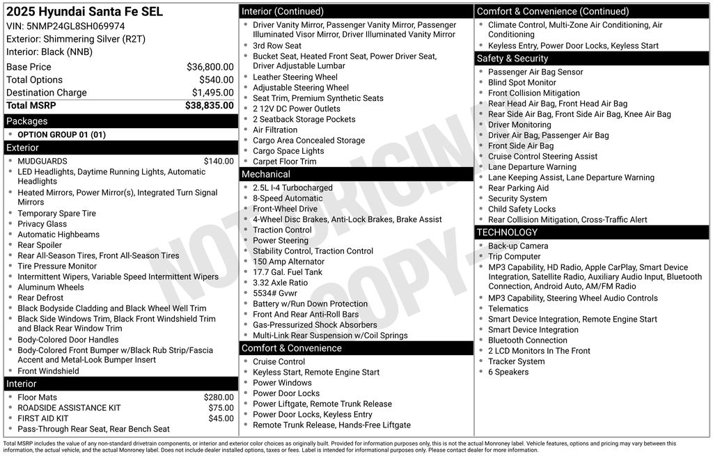 hyundai santa fe 2025 5NMP24GL8SH069974 image hyundai santa fe 2025 5NMP24GL8SH069974 image